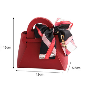Caja de dulces popular para bodas en Xiaohongshu (Libro Rojo Pequeño), caja de dulces de cuero PU, regalo de boda, bolsa de dulces para boda - Product Image 5