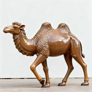 公園景観装飾のための等身大カスタム屋外ラクダ彫刻 - Product Image 4