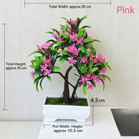 Bonsaï artificiel de pin vert, plante artificielle de bienvenue pour la décoration de table intérieure