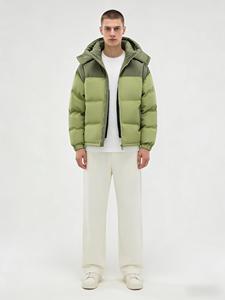 Custom Solid Color Bomber Jacket | <strong>Men's</strong> Hooded Winter <strong>Coat</strong> with Cotton Insulation | Eco-Friendly &amp; ODM Available - Product Image 2
