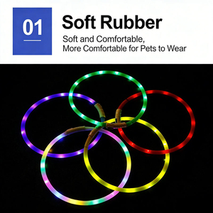 Collier LED Lumineux Réglable pour Chien, Rechargeable, Anti-Perte, Harnais Lumineux Nocturne en Nylon avec Fonction Clignotante - Product Image 3