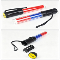 Bâton de signalisation routière à piles en plastique, prix usine, base magnétique, baguette de sécurité routière, éclairage LED, protection IP66