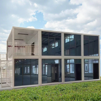 Maison préfabriquée moderne de luxe personnalisée Maison préfabriquée modulaire extensible de 40 pieds Maison en conteneur de deux étages