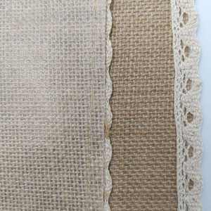 JIAHE 100% tovaglietta di iuta laminata iuta intrecciata quadrata in juta naturale con bordi in pizzo copertura ecologica impermeabile - Product Image 5