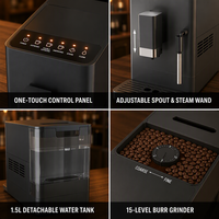 Machine à café électrique entièrement automatique en acier inoxydable pour usage domestique, bureau, hôtel, mini-machine à café portable 650 ml d'eau