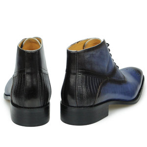 <span class=keywords><strong>Botas</strong></span> informales de cuero de alta calidad para hombre, hechas a mano de lujo, nueva altura del tobillo para diseño de negocios, ropa Formal con cordones para otoño - Product Image 4