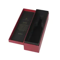 Premium Custom Luxury Magnetic Closure Single Gift Champagne Packaging Wine Box with Foam Insert