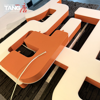 Lettres LED 3D en acrylique sans soudure en acier inoxydable, film couleur personnalisé pour marque, étanche IP65, signalétique publicitaire de luxe pour chaînes de magasins