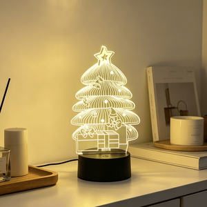 Veilleuse de Projection LED Tactile Moderne 2025 à Thème Noël, Lumière Blanche Chaude, pour Décoration de Chambre et Cadeau Festif - Product Image 1