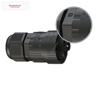 Connecteur 3 broches IP68 450V AC mâle à visser pour connexions d'alimentation d'éclairage
