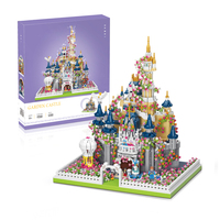 Modèle d'architecture en vente en gros de blocs de construction jouets micro blocs mini briques château bricolage jouets éducatifs pour les enfants assemblage
