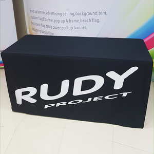 شعار مخصص مطبوع نص مفرش المائدة 4 جانب الأعمال البائع المعرض التجاري متجر الترويجي الجدول رمي - Product Image 3