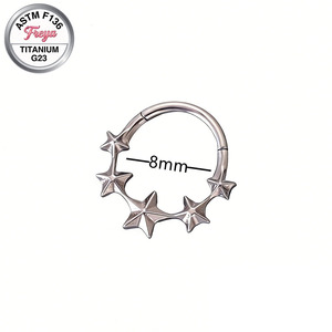Orecchini da <span class=keywords><strong>naso</strong></span> in titanio argentato all'ingrosso, gioielli piercing Daith, orecchini di Halloween, gioielli piercing per il corpo da uomo, orecchini di design - Product Image 4