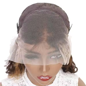 Cheveux vierges point culminant <span class=keywords><strong>TL27</strong></span> Ombre couleur sans colle HD pleine dentelle frontale perruques de cheveux humains pré plumé brésilien dentelle avant perruques - Product Image 5