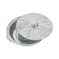 Boîte alimentaire jetable en aluminium de 3100 ml, grande et ronde, pour plats à emporter, barbecue, camping en extérieur, épaissie