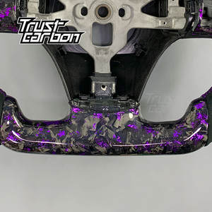 Volante in Fibra di Carbonio Forgiata Personalizzato Stile Sportivo Viola per Chevrolet <span class=keywords><strong>Corvette</strong></span> Z06 2005-2013 Camaro SS <span class=keywords><strong>Corvette</strong></span> C6 C7 C8 - Product Image 6