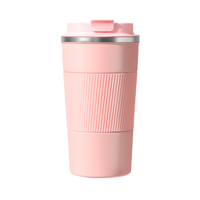 Thermos isotherme portable en acier inoxydable, tasse de voyage à double paroi, tasse à café avec manchon en silicone