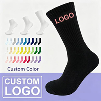 Chaussettes de sport personnalisées avec logo et couleur sur mesure, chaussettes de compression athlétiques mi-mollet pour équipes