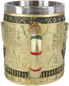 <span class=keywords><strong>Masque</strong></span> d'or sur le thème de l'Égypte ancienne Roi Tutet <span class=keywords><strong>Pharaon</strong></span> égyptien <span class=keywords><strong>Pharaon</strong></span> Coupe de bière - Product Image 4