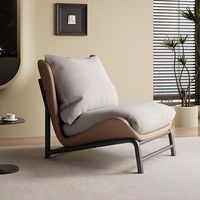 Meubles de salon confortables - Chaise longue d'extérieur moderne en cuir avec dossier inclinable réglable et rembourrage en mousse écologique