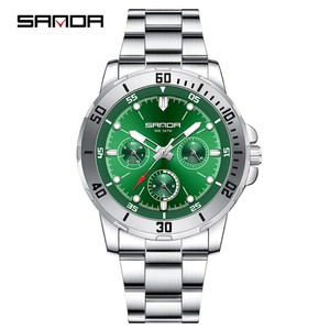 Reloj de Pulsera Sanda 3265 y 3266 para Hombre, Diseño Ejecutivo, Resistente al Agua, con Calendario, Esfera Luminosa, Movimiento de Cuarzo y Correa de Acero - Product Image 6