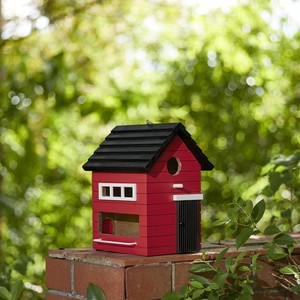 Pajarera de madera con decoración creativa para pájaros pequeños con cierre de botón de registro colgante a precio mayorista - Product Image 1