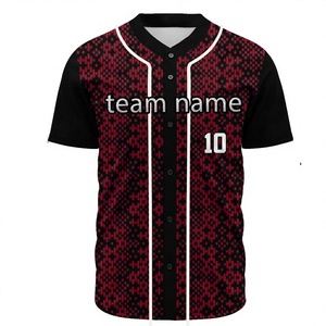 Maillot d'entraînement de baseball personnalisé, uniforme d'entraînement 100% polyester, anti-humidité, anti-UV, fabrication OEM - Product Image 1
