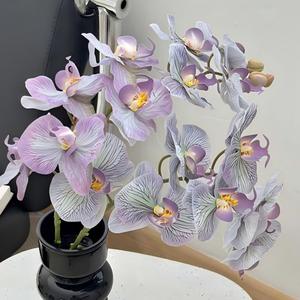 Lifelike <b>Single</b> Stem 90cm 9-Heads Phalaenopsis Artificial Orchid <b>Flower</b> for Home Wedding Bedroom Decoration Decorative Ornaments - Product Image 5