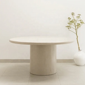 Bán buôn nhà Scandinavian Thiết kế Hiện Đại Đồ nội thất phòng ăn Trắng Tái chế thông <span class=keywords><strong>MDF</strong></span> vòng bàn ăn - Product Image 1