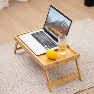 <b>Foldable</b> Table Tea Room Tray, Household Bedroom Wooden Tray, Simple Computer Table, Small Wooden <b>Desk</b> - Product Image 4