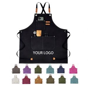 Wholesale Adult Chef <b>Apron</b> 100% Cotton Canvas Waterproof Custom Logo <b>Kitchen</b> <b>Aprons</b> Tool Work Florist Garden Stylish <b>Apron</b> - Product Image 1