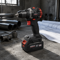 Perceuse-visseuse sans fil 20V sans balais, 65N.m, vitesse variable 2100 tr/min, mandrin sans clé 13mm, batterie Li-Ion