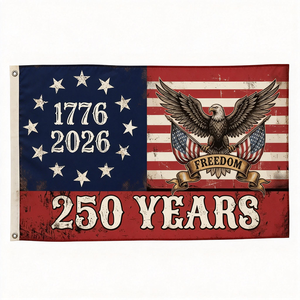 250 Years Anniversary USA Flag 4th of July 1776 Patriotic American Flags for Outside 3x5 Double Sided Outdoor Yard Decorations