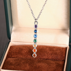 Collana con Ciondolo a Cerchio Arcobaleno Colorato per Donne, Gioielli alla Moda per Uso Quotidiano, Regalo - Product Image 5