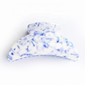 Ziming-Pinza de pelo de ácido acético para mujer y niña, talla grande, <span class=keywords><strong>Mio</strong></span>, elegante, de mármol, de acetato - Product Image 2