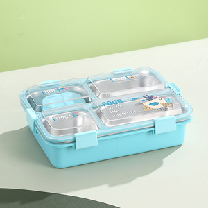 CNKOO Lot De 4 Contenants à Collation Pour Enfants Avec Couvercle Boîte à Bento Empilable Pour Déjeuner