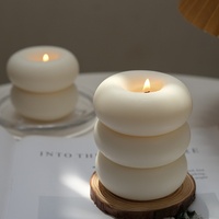 Handgemachte Instagram-inspirierte Donut-förmige Paraffin-Duftkerze Aromatherapie-Diffusor Kreatives Wohndekor Rauchfrei