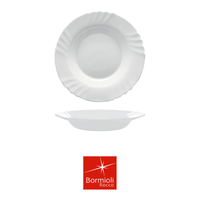 Assiette creuse Ebro Ø 24 cm en verre blanc Bormioli Rocco