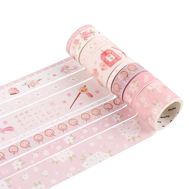 Wholesale OEM Custom Adhesive Printed Colored Foil Masking Offer Waterproof washi tape