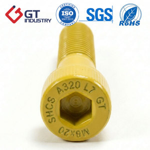 Tornillo Allen ISO de Cabeza Hexagonal DIN912, PTFE Xylan Verde, <span class=keywords><strong>ASTEM</strong></span> A320 L7, Tamaño Métrico, Acero Aleado, Clase 12.9 - Product Image 3
