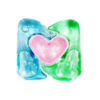 OEM 3 en 1 60 pièces/boîte Parfum Lavande Jetable 10g/pièce Capsules de Savon Liquide à Lessive Détergent à Lessive