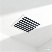Couvercle d'aération moderne en alliage d'aluminium blanc 14*14 Grille de registre d'air en plastique pour les murs du plafond et les sols Forme carrée pour le bureau