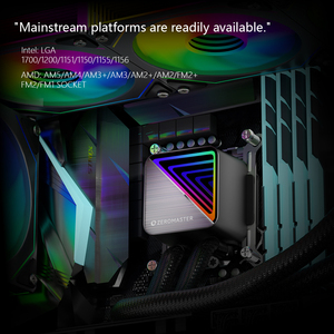 ZeroMaster Raffreddamento <span class=keywords><strong>a</strong></span> <span class=keywords><strong>Liquido</strong></span> <span class=keywords><strong>AIO</strong></span> 360mm, Radiatore ARGB per CPU, <span class=keywords><strong>Dissipatore</strong></span> di Calore per PC Intel LGA1700 LGA1851 AMD AM4 AM5 - Product Image 6