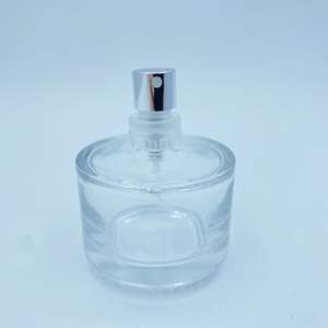 30ml Clear Round Luxury Transparent <b>Glass</b> <b>Jar</b> with Dome Plastic Cap and <b>Glass</b> Base for Perfume Dispensing Personal Care - Product Image 4