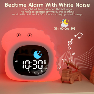 Reloj <span class=keywords><strong>despertador</strong></span> de amanecer con <span class=keywords><strong>pilas</strong></span> para niños, dormitorios silenciosos, relojes personalizados, reloj <span class=keywords><strong>despertador</strong></span> de mesa de escritorio con luz nocturna - Product Image 2