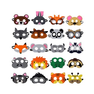Masque pour enfants en feutre réutilisable, motif dessin animé Panda <span class=keywords><strong>Roi</strong></span> <span class=keywords><strong>Lion</strong></span>, mignon, cosplay, masque pour les yeux, anime - Product Image 1