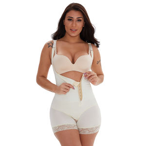 Body Shaper en dentelle pour femmes de grande taille Barboteuse post-partum Fajas Colombianas Combinaison amincissante grande taille - Product Image 4