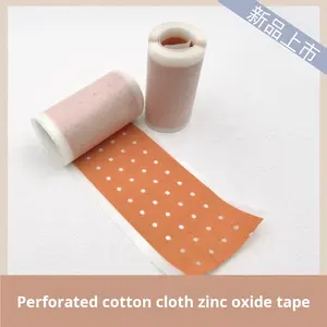 Bande adhésive respirante en oxyde de zinc perforé pour le commerce extérieur, pour le sport, la fixation de la cheville, la fixation du cordon <span class=keywords><strong>ombilical</strong></span> - Product Image 3