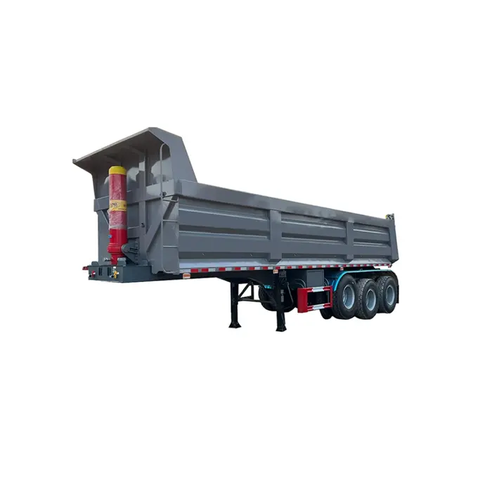 Customizable 3 Axle Rear Unloading Tipping Dump Trailer For building materials Transport