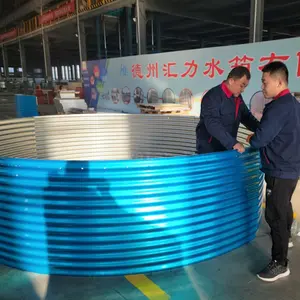 Tedarikçiler oluklu su tankları bastırma çelik depolar balık çiftlik yurtiçi su ürünleri yetiştiriciliği sulama oluklu çelik Tank